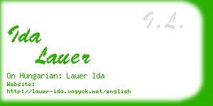 ida lauer business card